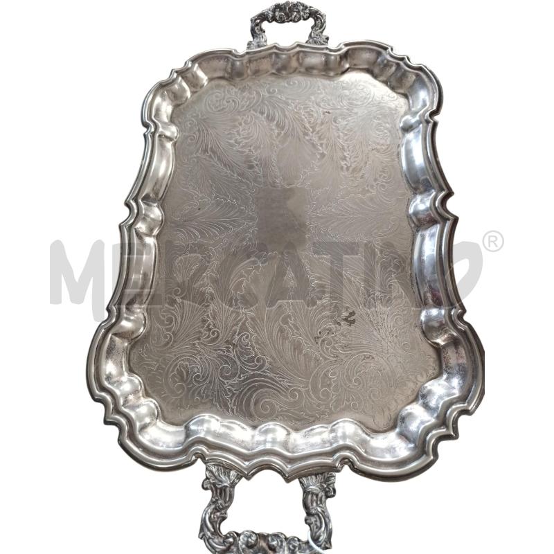 VASSOIO METALLO PIEDINI LEONARD SILVER PLATED | Mercatino dell'Usato Chieri 1