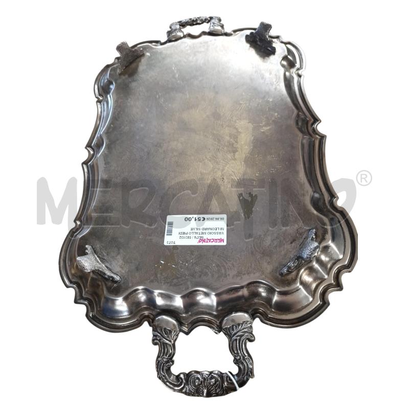 VASSOIO METALLO PIEDINI LEONARD SILVER PLATED | Mercatino dell'Usato Chieri 2