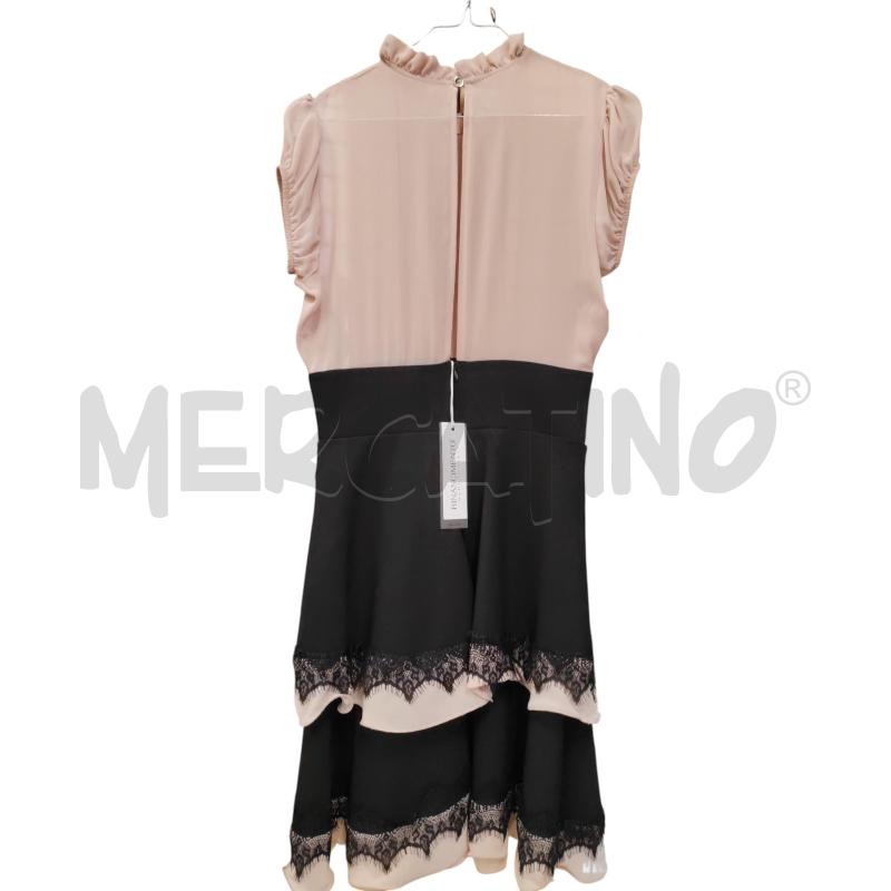 VESTITO DONNA M/C VELO ROSA NERO RINASCIM NUOVO | Mercatino dell'Usato Chieri 2