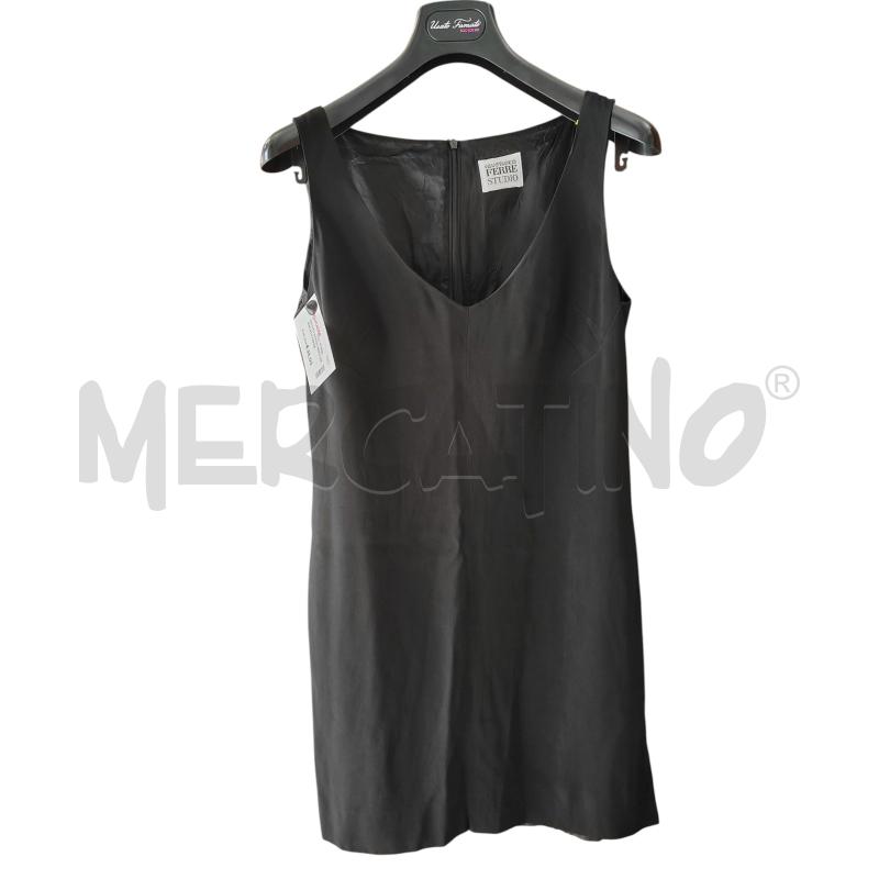 VESTITO DONNA NERO SMANICATO FERRÈ | Mercatino dell'Usato Chieri 1