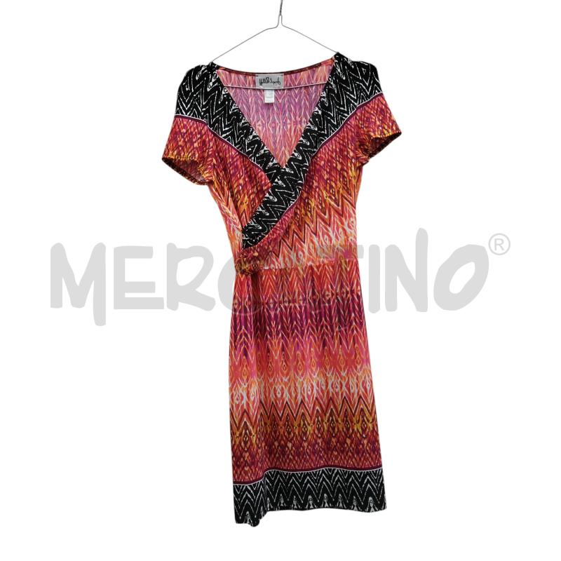 VESTITO DONNA ROMBI ARANCIO FUCSIA RIBKOFF | Mercatino dell'Usato Chieri 1