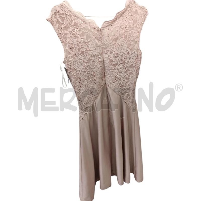 VESTITO DONNA ROSA NUOVO SWING PIZZO CON PAIETTES  | Mercatino dell'Usato Chieri 2