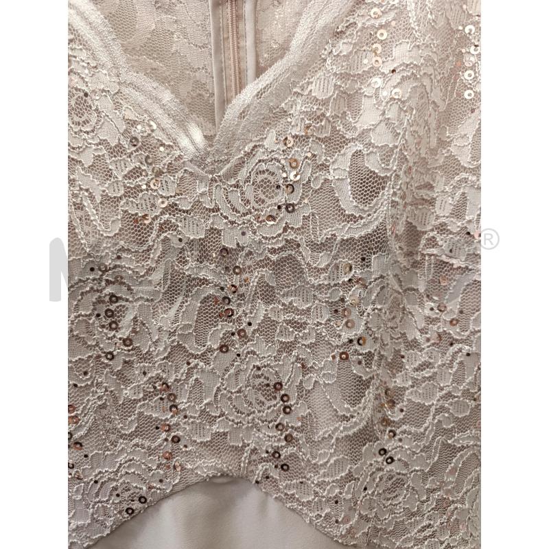 VESTITO DONNA ROSA NUOVO SWING PIZZO CON PAIETTES  | Mercatino dell'Usato Chieri 3
