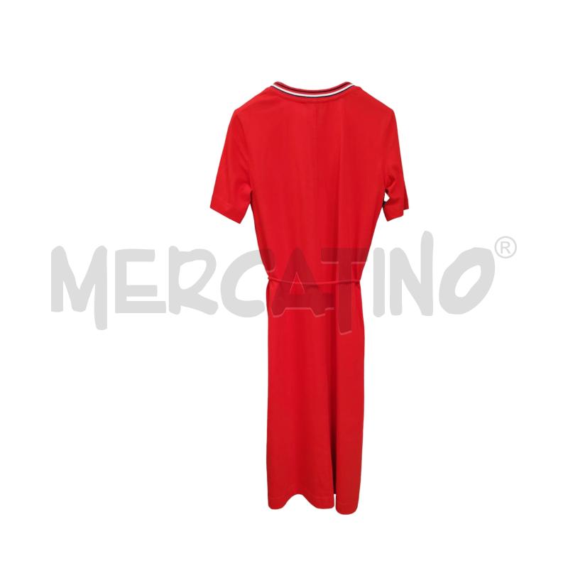 VESTITO DONNA ROSSO HILFIGER TASCHE+CINTURINO TESSUTO | Mercatino dell'Usato Chieri 2