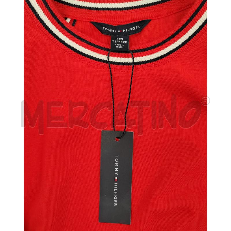 VESTITO DONNA ROSSO HILFIGER TASCHE+CINTURINO TESSUTO | Mercatino dell'Usato Chieri 3