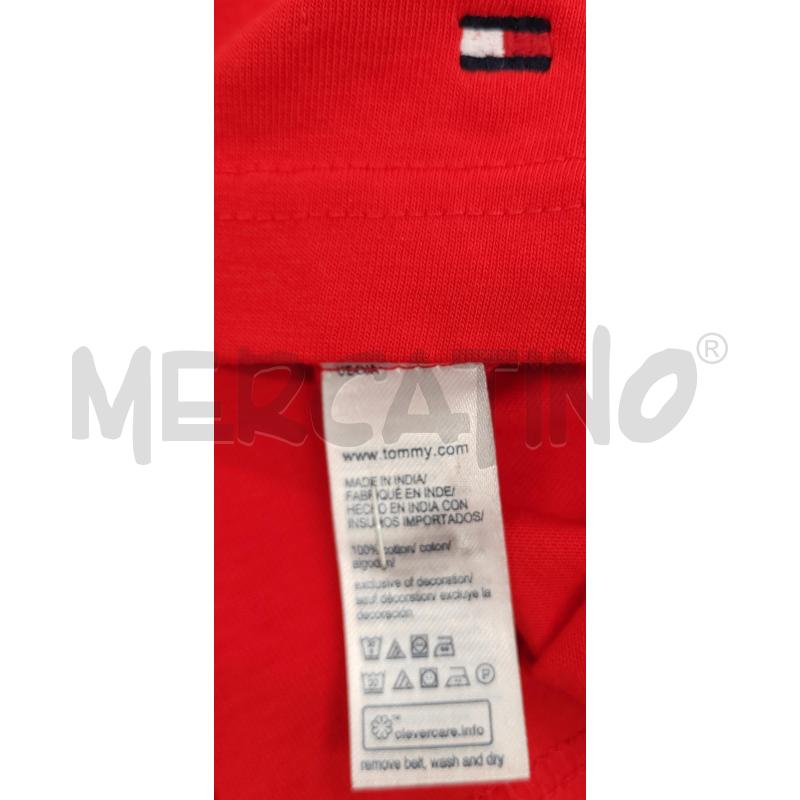 VESTITO DONNA ROSSO HILFIGER TASCHE+CINTURINO TESSUTO | Mercatino dell'Usato Chieri 4