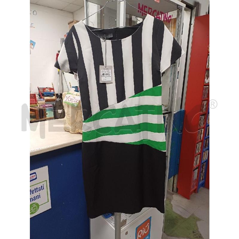 ABITO DONNA RIGHE BIANCO NERO VERDE SANDRO FERRONE  | Mercatino dell'Usato Moncalieri - fr. moriondo 1