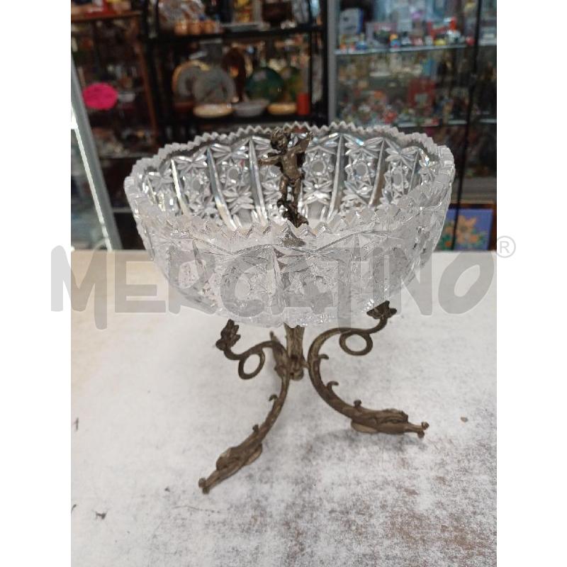 ALZATA CRISTALLO 3 PIEDI METALLO | Mercatino dell'Usato Moncalieri - fr. moriondo 1