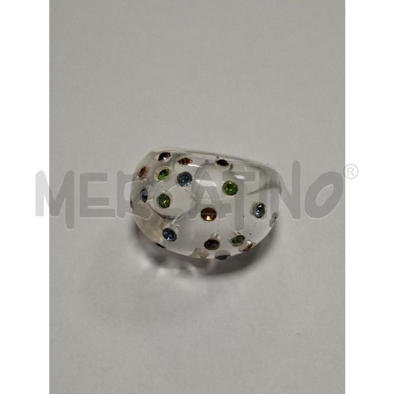 ANELLO DONNA BOMBATO STRASS PLEXIGLASS | Mercatino dell'Usato Moncalieri - fr. moriondo 1