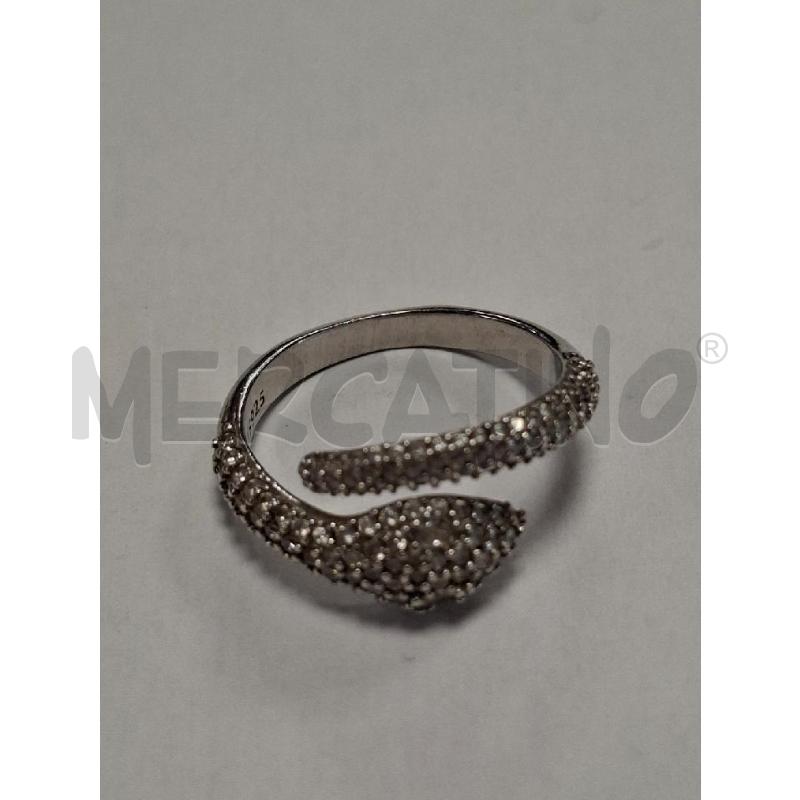 ANELLO DONNA SERPENTE STRASS ARGENTATO | Mercatino dell'Usato Moncalieri - fr. moriondo 1