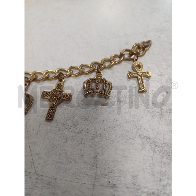 BRACCIALE DORATO CORONE CROCE | Mercatino dell'Usato Moncalieri - fr. moriondo 2
