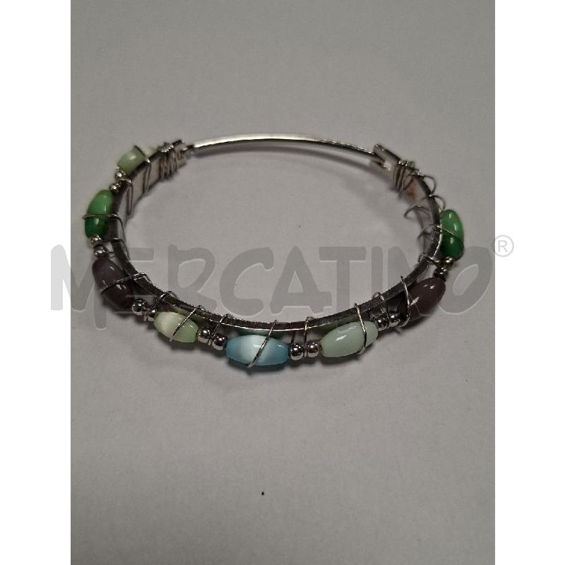BRACCIALE RIGIDO PERLINE MULTICOLOR | Mercatino dell'Usato Moncalieri - fr. moriondo 1
