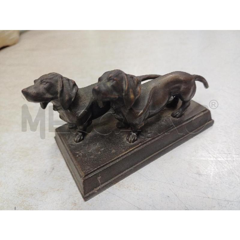 CAGNOLINO COPPIA BASSOTTI METALLO | Mercatino dell'Usato Moncalieri - fr. moriondo 1