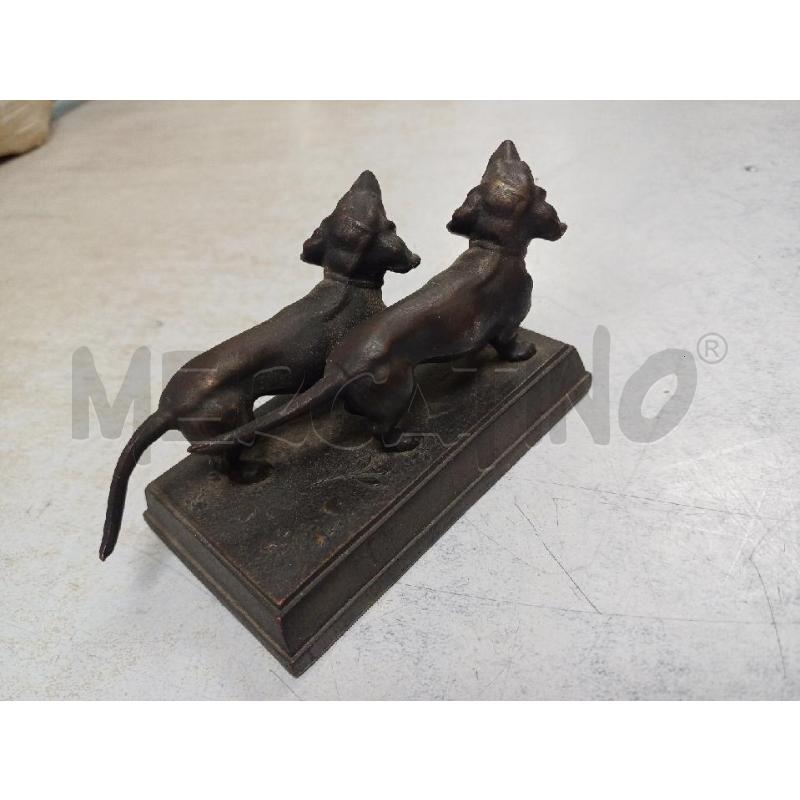 CAGNOLINO COPPIA BASSOTTI METALLO | Mercatino dell'Usato Moncalieri - fr. moriondo 2