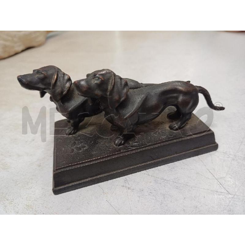 CAGNOLINO COPPIA BASSOTTI METALLO | Mercatino dell'Usato Moncalieri - fr. moriondo 1