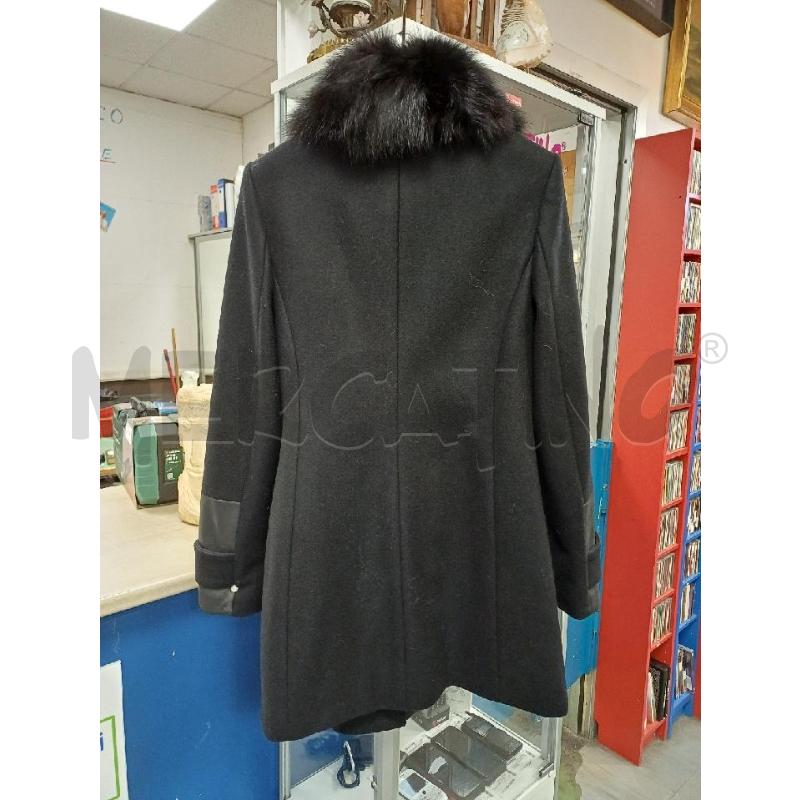 CAPPOTTO DONNA NERO COLLO PELO PINKO | Mercatino dell'Usato Moncalieri - fr. moriondo 2