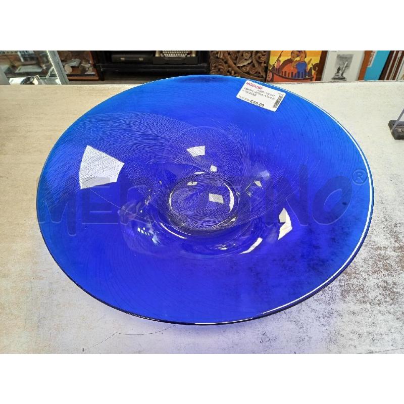 CENTROTAVOLA VETRO BLU INCISIONE | Mercatino dell'Usato Moncalieri - fr. moriondo 1