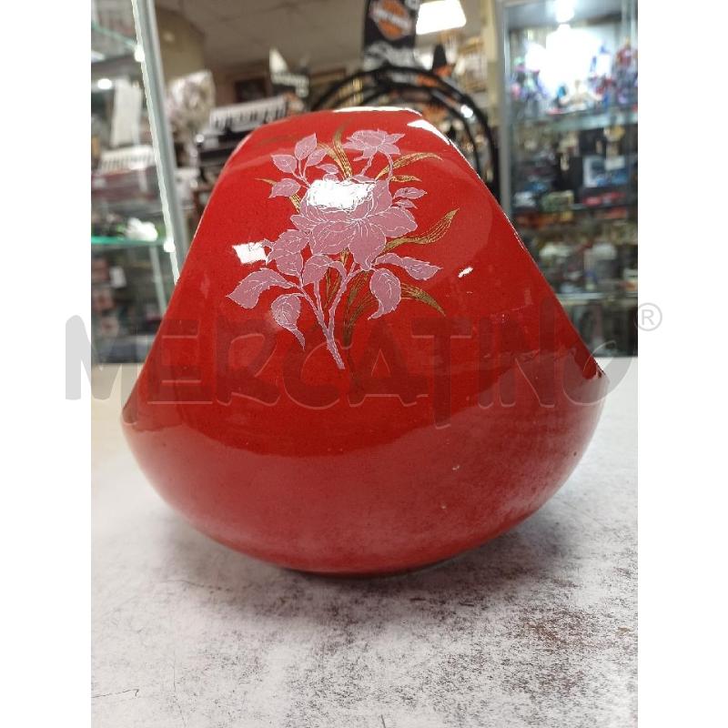 CESTINO CERAMICA ROSSO  | Mercatino dell'Usato Moncalieri - fr. moriondo 2