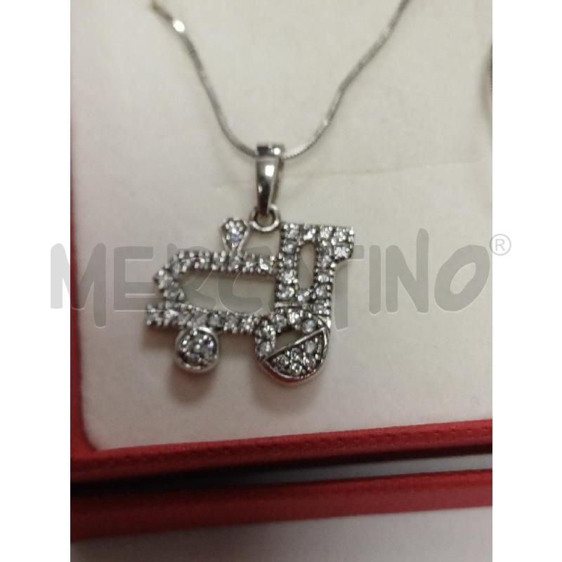 COLLANA ARGENTATA LOCOMOTIVA STRASS  | Mercatino dell'Usato Moncalieri - fr. moriondo 2