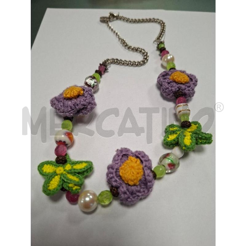 COLLANA FIORI UNCINETTO AIROLDI | Mercatino dell'Usato Moncalieri - fr. moriondo 1