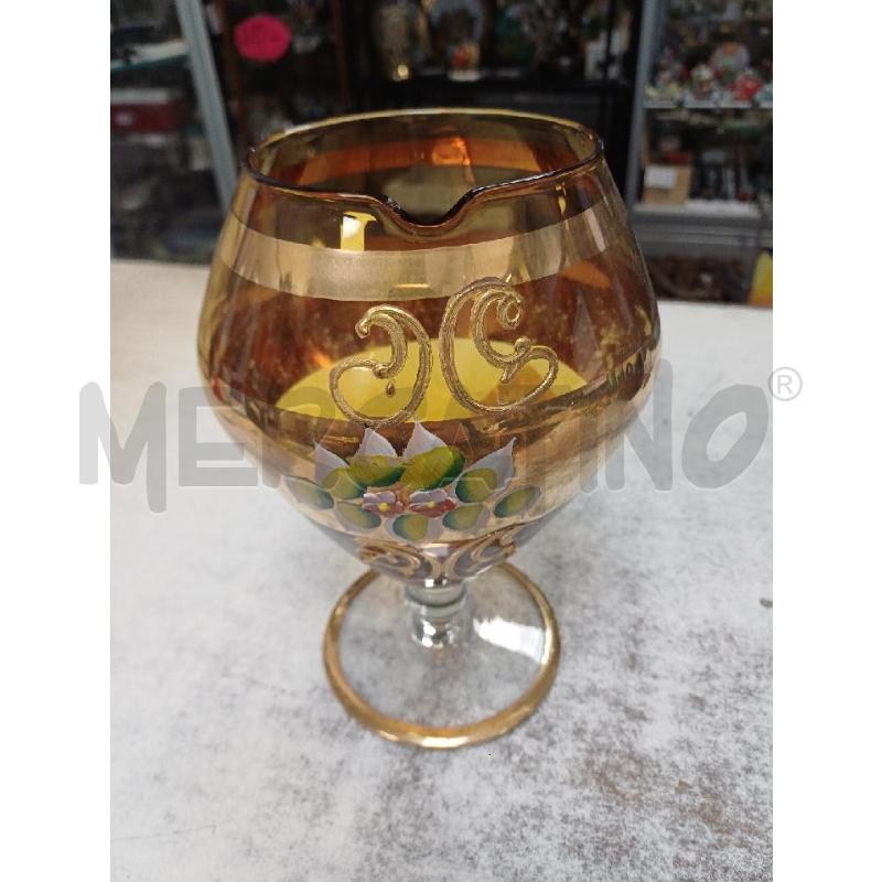 COPPA VETRO DECORO DORATO | Mercatino dell'Usato Moncalieri - fr. moriondo 2
