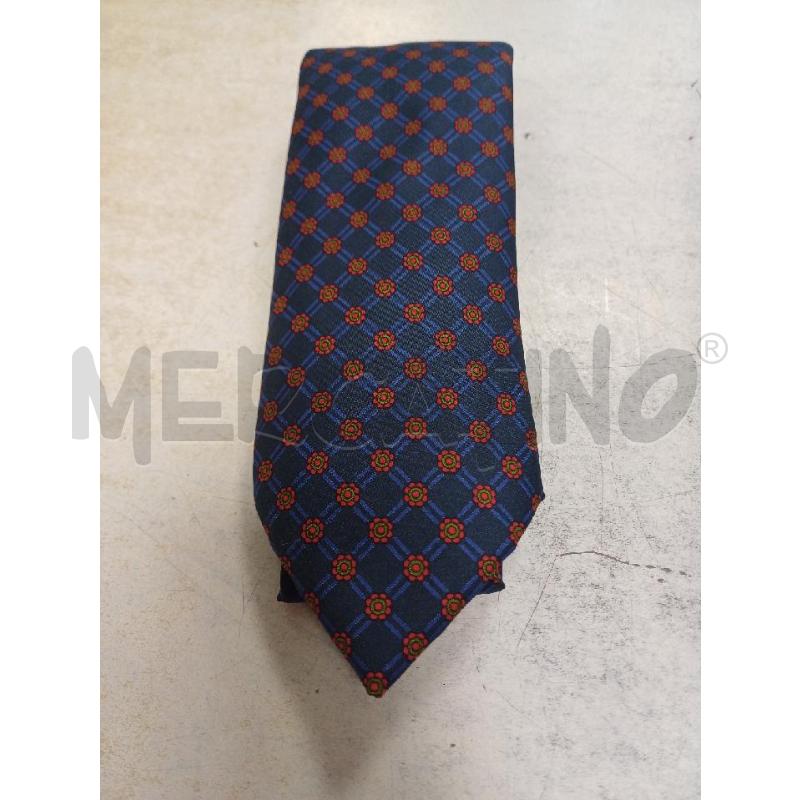 CRAVATTA BLU FIORI ROSSI MARINELLA | Mercatino dell'Usato Moncalieri - fr. moriondo 1