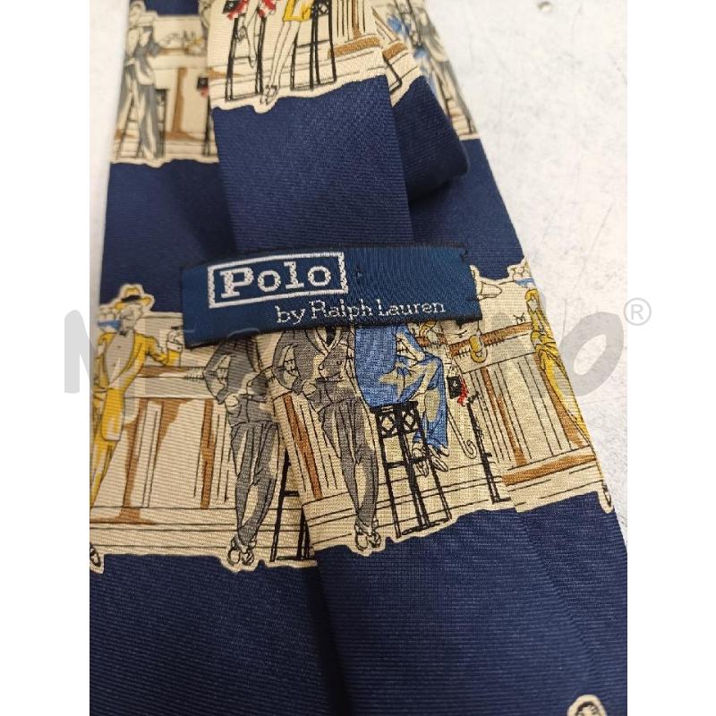 CRAVATTA BLU PERSONAGGI POLO RALPH LAUREN | Mercatino dell'Usato Moncalieri - fr. moriondo 4