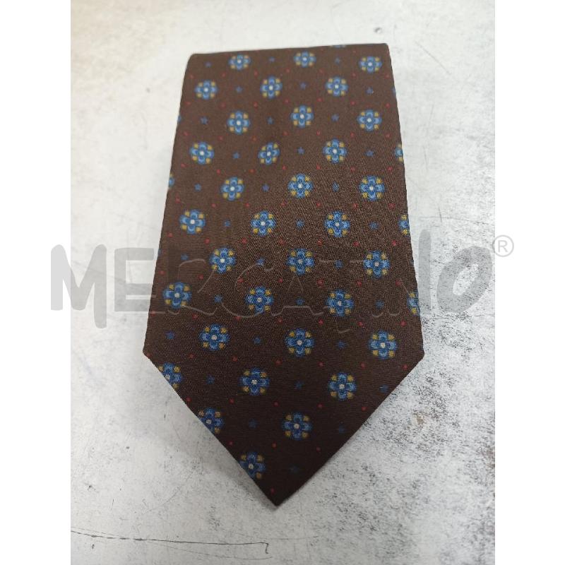 CRAVATTA CIOCCOLATO FIORI BLU ETRO | Mercatino dell'Usato Moncalieri - fr. moriondo 1