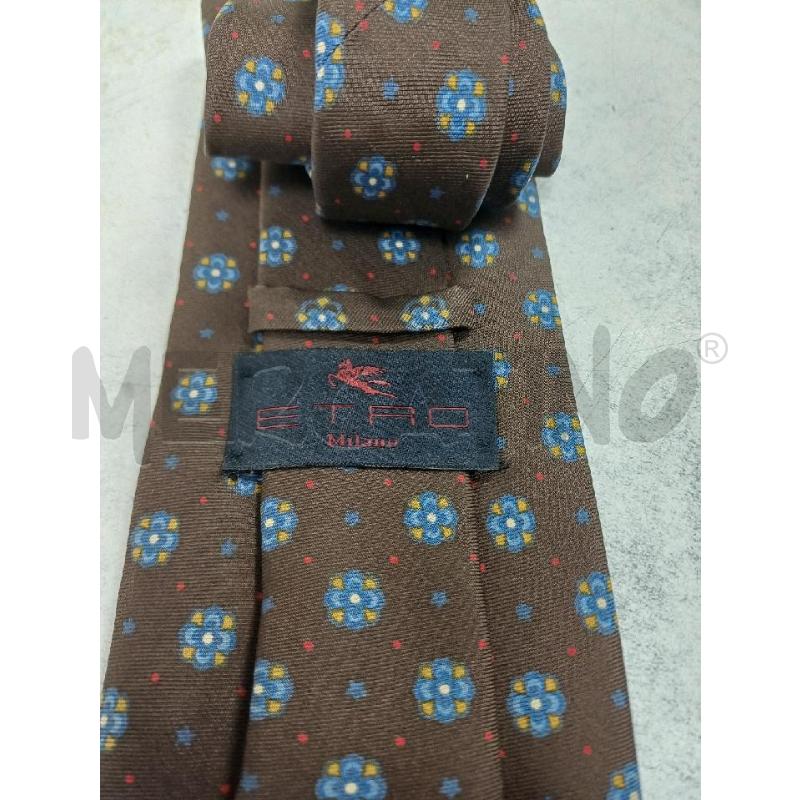 CRAVATTA CIOCCOLATO FIORI BLU ETRO | Mercatino dell'Usato Moncalieri - fr. moriondo 2