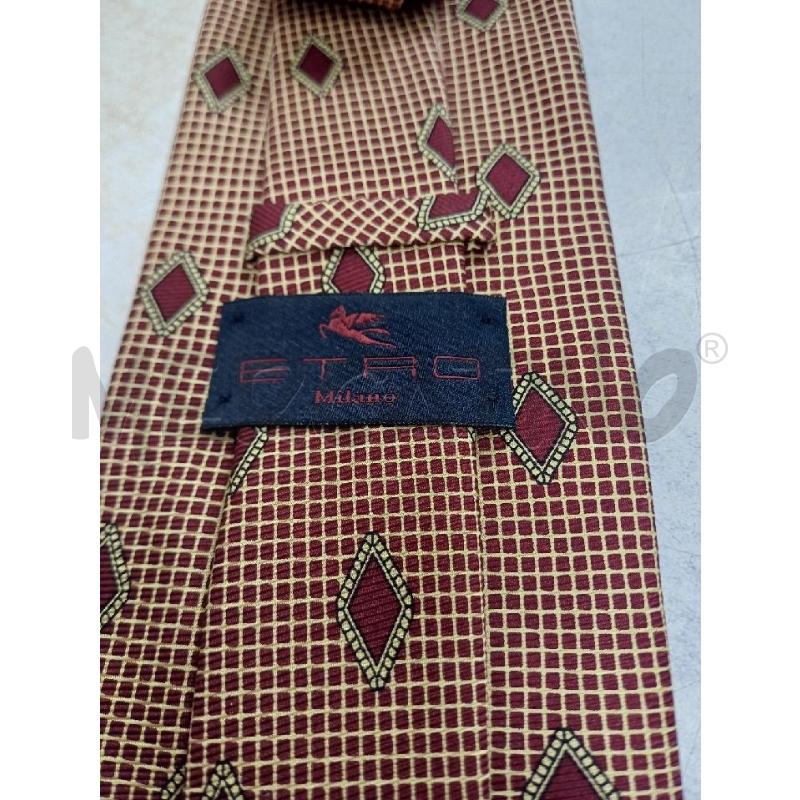 CRAVATTA FANTASIA ROMBI BORDEAUX ETRO  | Mercatino dell'Usato Moncalieri - fr. moriondo 2