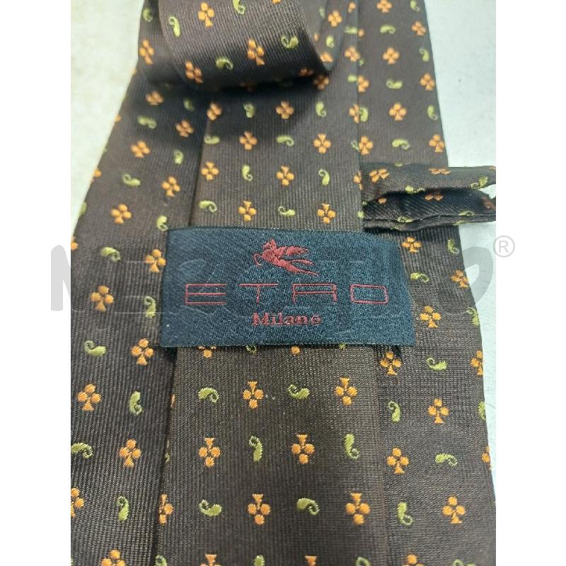 CRAVATTA MARRONE FIORI ETRO | Mercatino dell'Usato Moncalieri - fr. moriondo 2