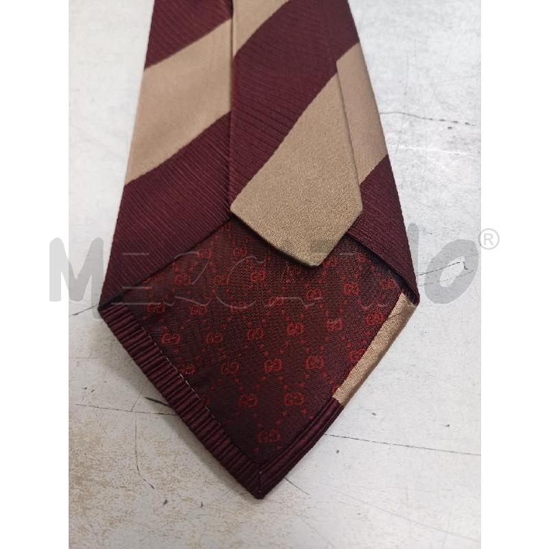 CRAVATTA RIGHE BRONZO BORDEAUX GUCCI | Mercatino dell'Usato Moncalieri - fr. moriondo 2