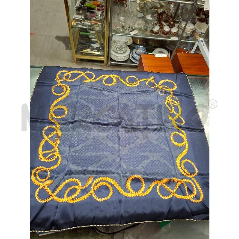 FOULARD BLU SERPENTI SETA ROBERTO CAVALLI | Mercatino dell'Usato Moncalieri - fr. moriondo 1