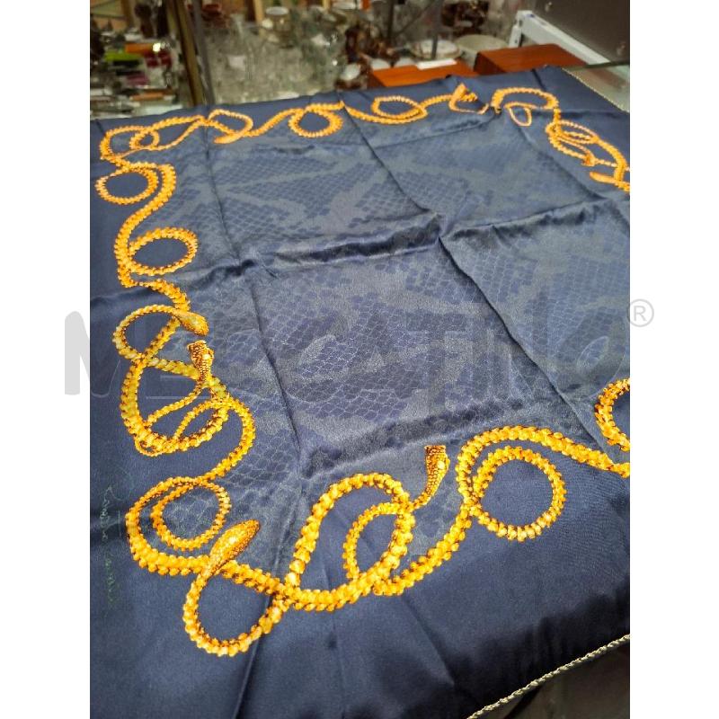 FOULARD BLU SERPENTI SETA ROBERTO CAVALLI | Mercatino dell'Usato Moncalieri - fr. moriondo 2
