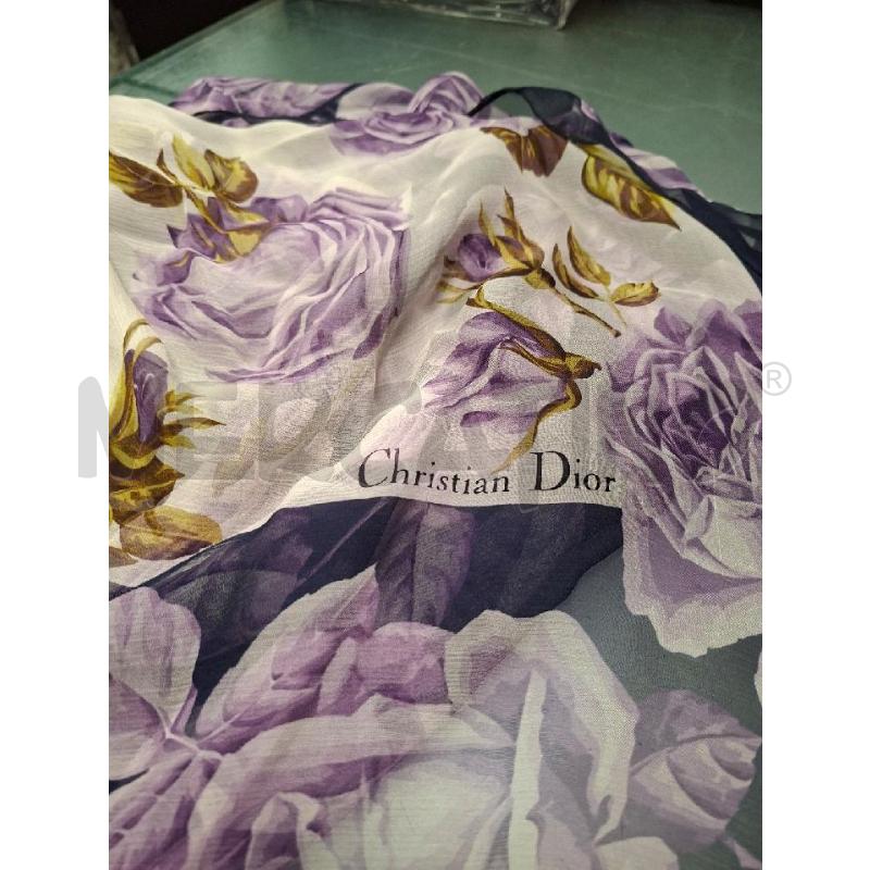 FOULARD DIOR ROSE VIOLA SETA | Mercatino dell'Usato Moncalieri - fr. moriondo 2