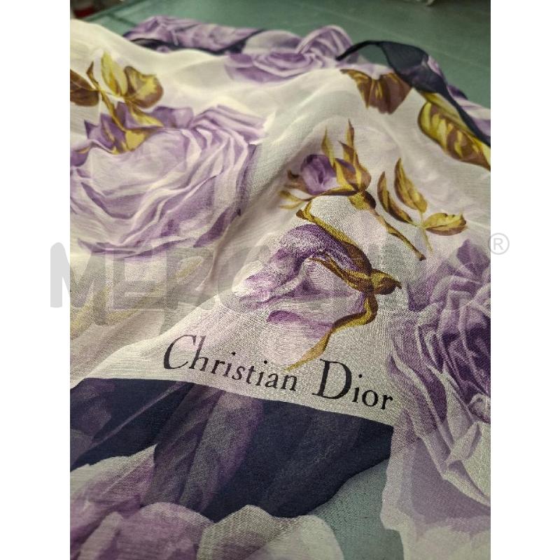 FOULARD DIOR ROSE VIOLA SETA | Mercatino dell'Usato Moncalieri - fr. moriondo 3