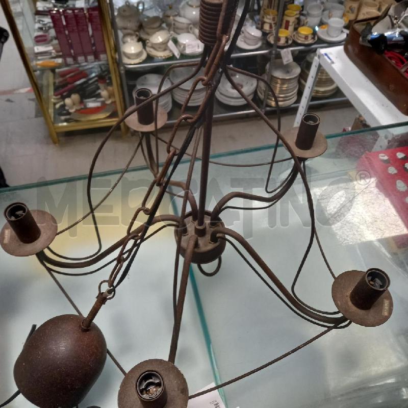 LAMPADARIO IN FERRO 5 LUCI | Mercatino dell'Usato Moncalieri - fr. moriondo 3