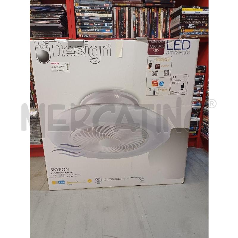 LAMPADARIO LED E VENTILATORE LUCI DESIGN | Mercatino dell'Usato Moncalieri - fr. moriondo 1