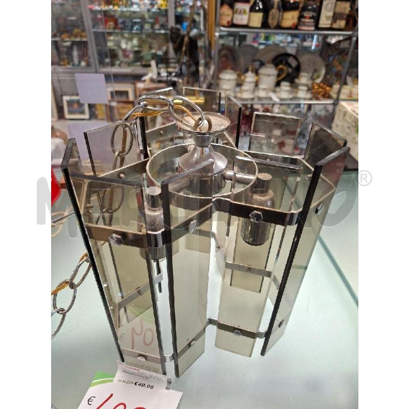 LAMPADARIO VETRI FUME MODERNARIATO | Mercatino dell'Usato Moncalieri - fr. moriondo 1