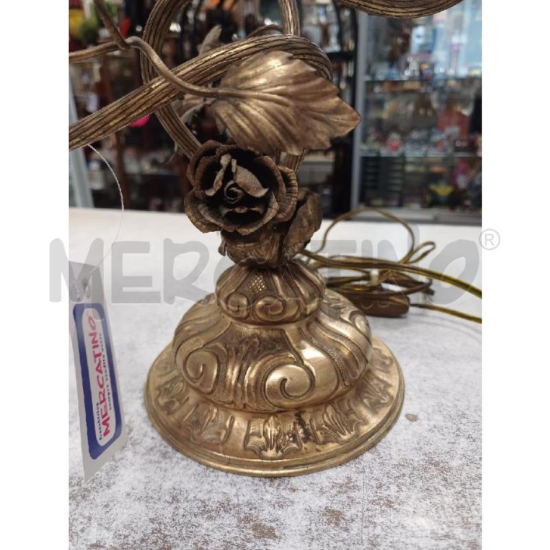 LAMPADA 2 LUCI FOGLIE OTTONE | Mercatino dell'Usato Moncalieri - fr. moriondo 2