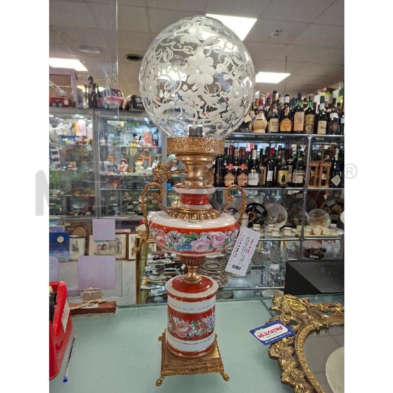 LAMPADA CERAMICA DECORAZIONI DORATE  | Mercatino dell'Usato Moncalieri - fr. moriondo 1