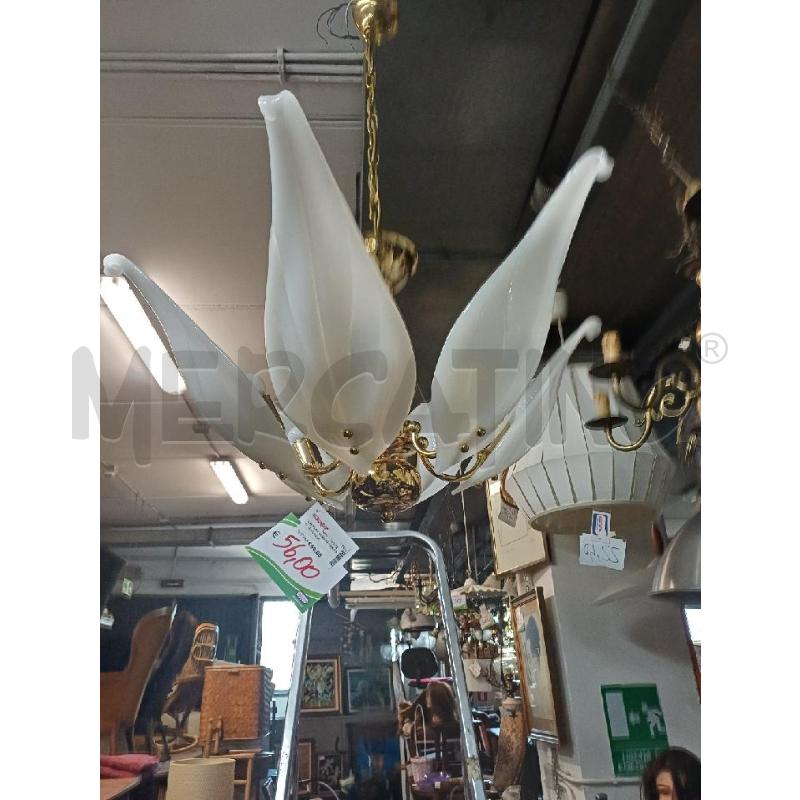 LAMPADA DORATO CON FOGLIE MURANO | Mercatino dell'Usato Moncalieri - fr. moriondo 1