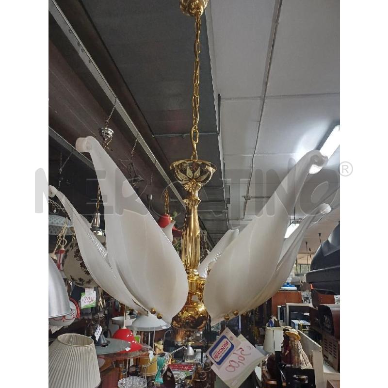 LAMPADA DORATO CON FOGLIE MURANO | Mercatino dell'Usato Moncalieri - fr. moriondo 2