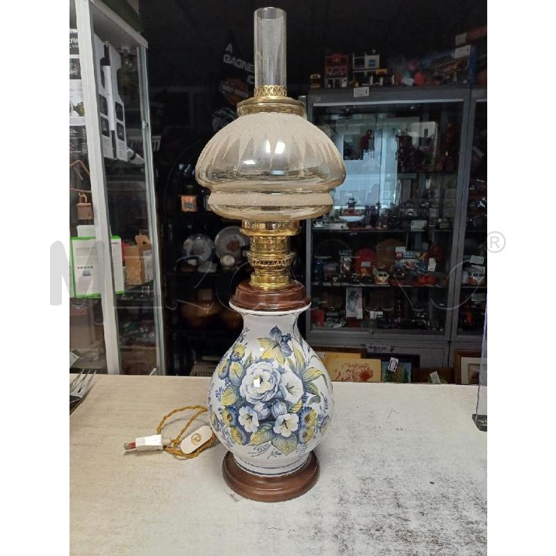 LAMPADA FIORI BLU | Mercatino dell'Usato Moncalieri - fr. moriondo 1