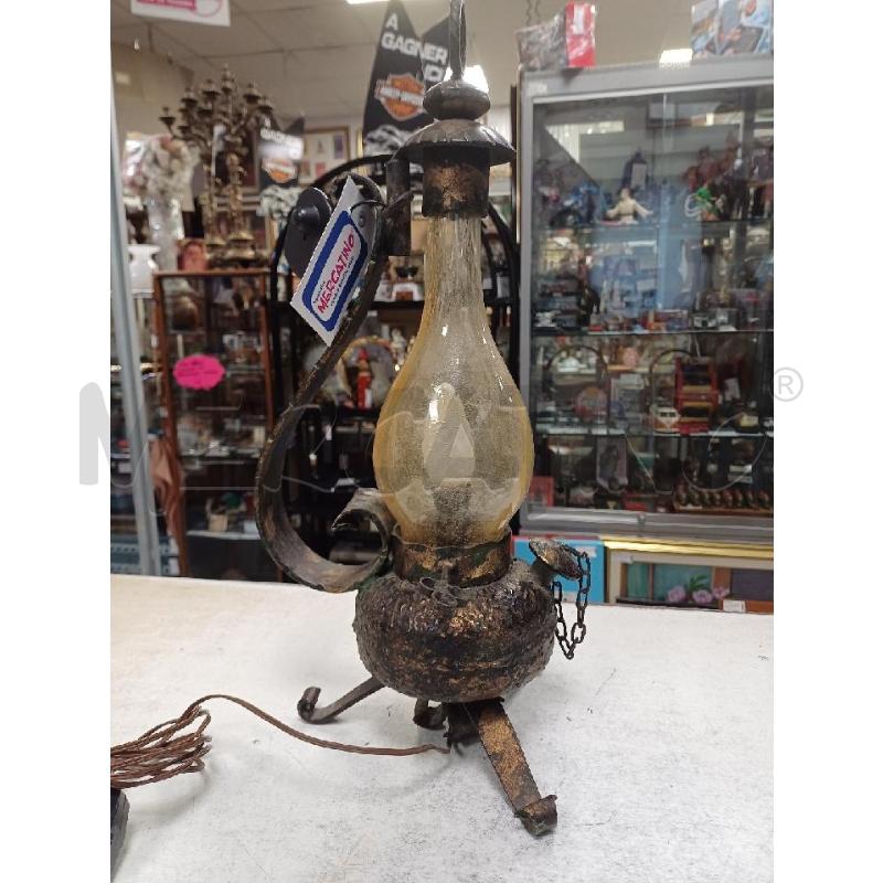 LAMPADA METALLO LUME VETRO | Mercatino dell'Usato Moncalieri - fr. moriondo 1