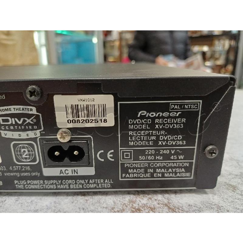 LETTORE DVD XV DV363 PIONEER + TELECOMANDO | Mercatino dell'Usato Moncalieri - fr. moriondo 3