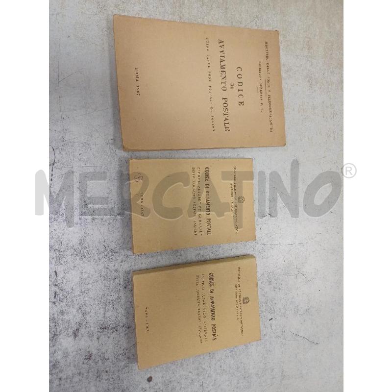 LIBRICINI PZ. 3 CODICI DI AVVIAMNTO POSTALE | Mercatino dell'Usato Moncalieri - fr. moriondo 1