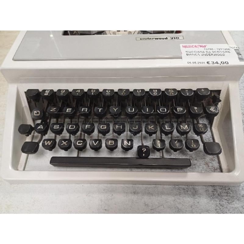 MACCHINA DA SCRIVERE BIANCA UNDERWOOD 310 | Mercatino dell'Usato Moncalieri - fr. moriondo 2