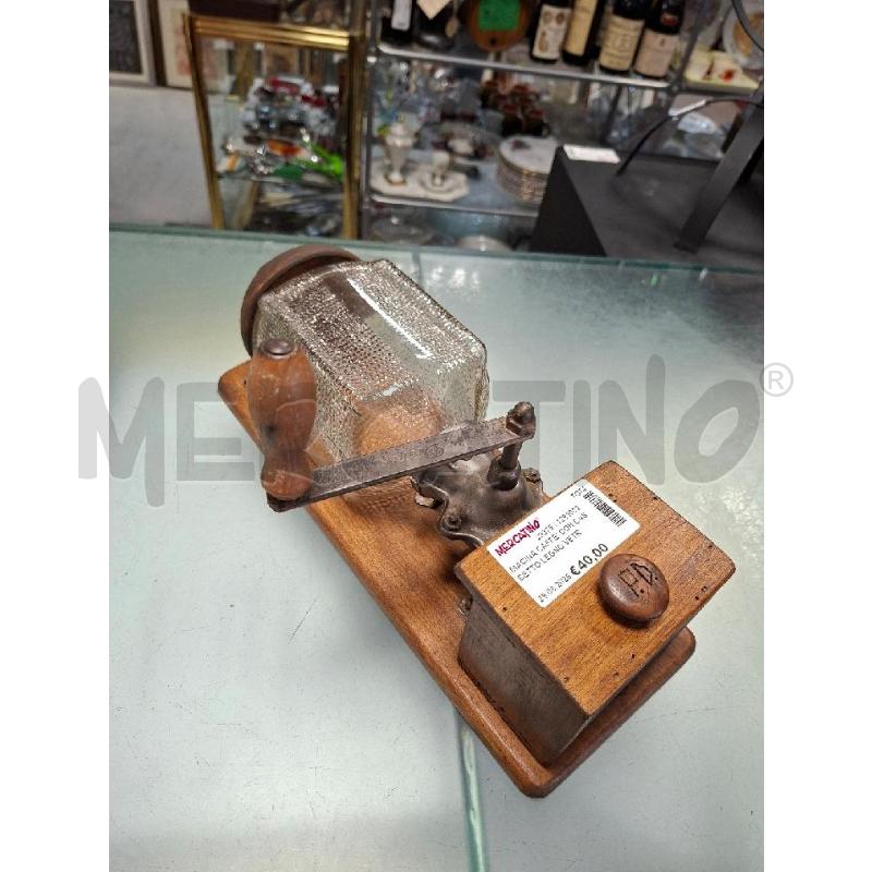 MACINA CAFFE' CON CASSETTO LEGNO VETRO EPOCA | Mercatino dell'Usato Moncalieri - fr. moriondo 1