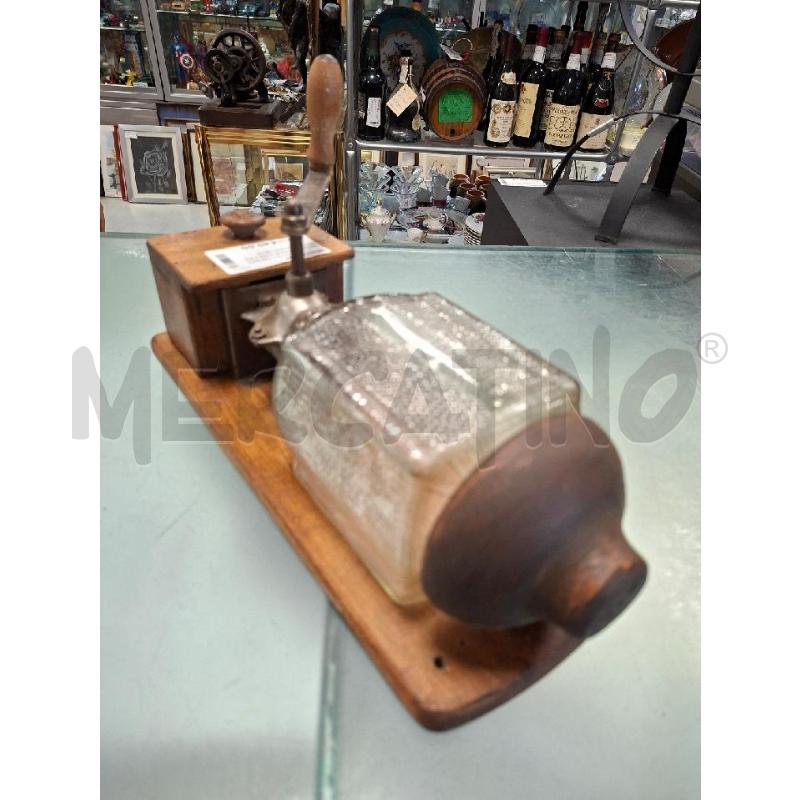 MACINA CAFFE' CON CASSETTO LEGNO VETRO EPOCA | Mercatino dell'Usato Moncalieri - fr. moriondo 3